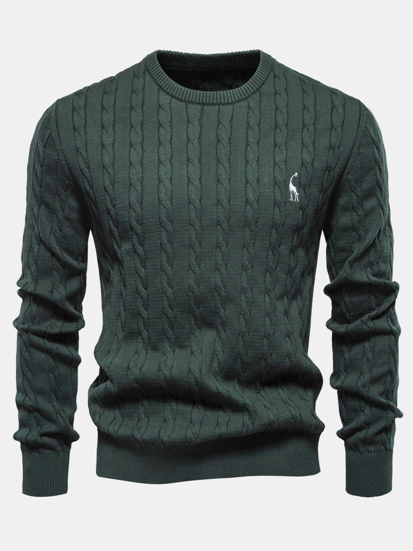 Ashford | Giraffe Embroidery Twist Jacquard Sweater