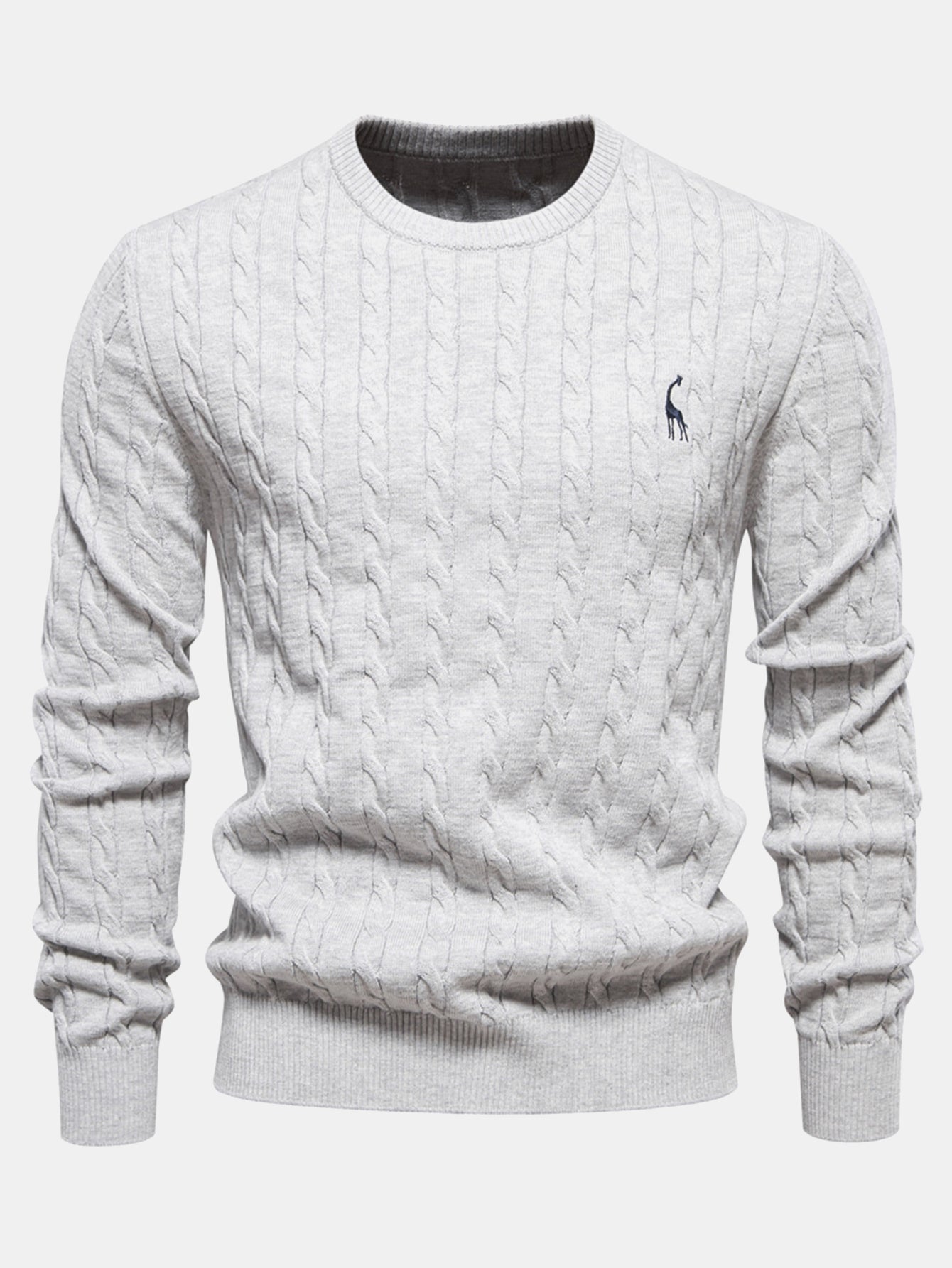 Ashford | Giraffe Embroidery Twist Jacquard Sweater