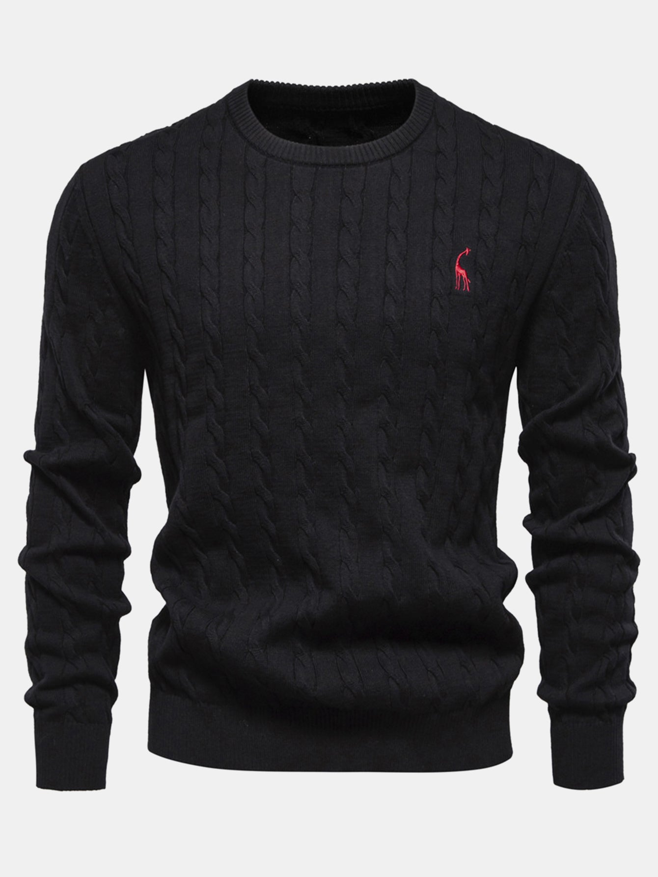 Ashford | Giraffe Embroidery Twist Jacquard Sweater