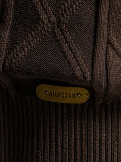 Ashford | Geometric Jacquard Shawl Collar Cardigan Sweater