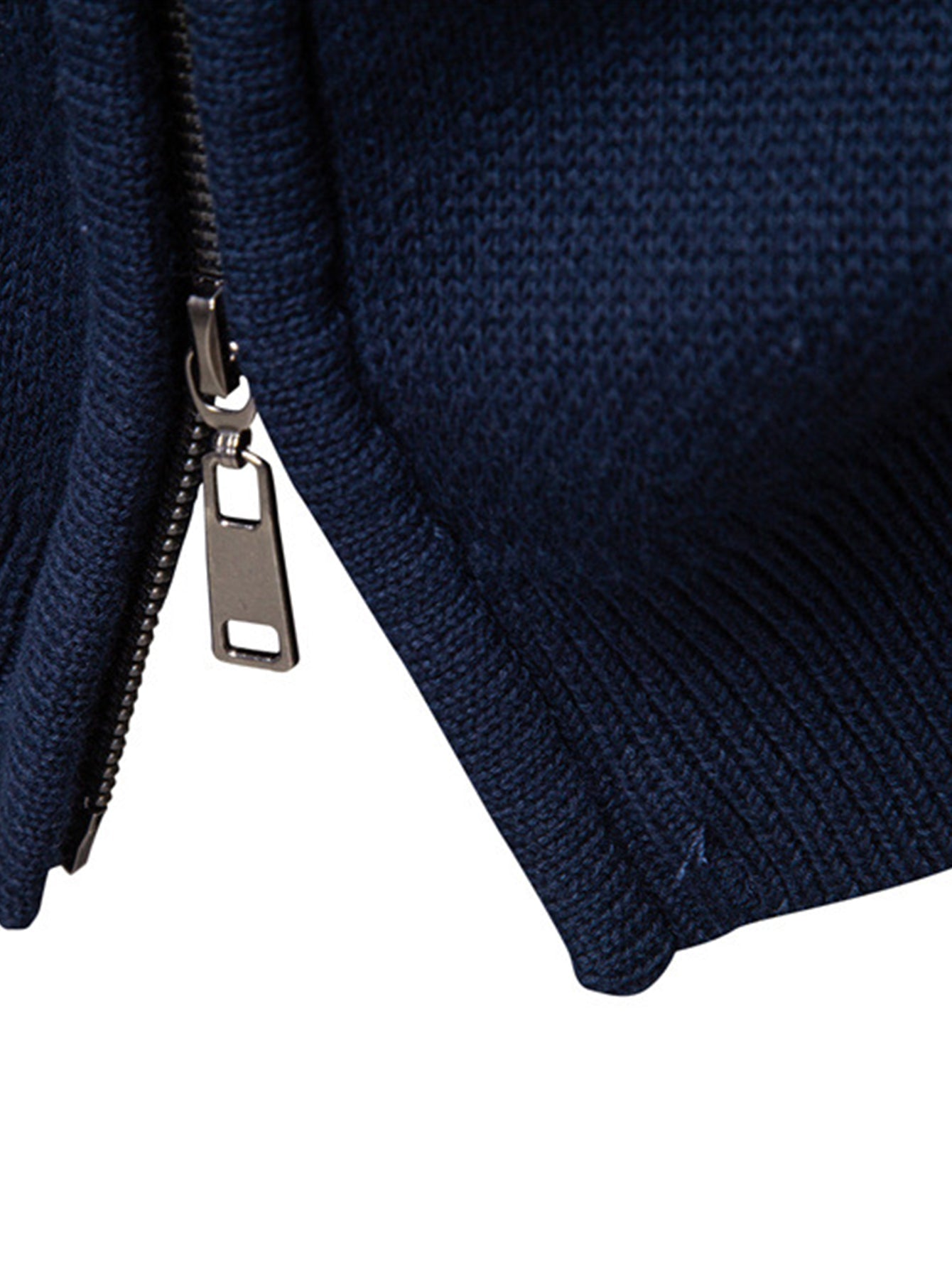 Ashford | Geometry Jacquard Zipper Stand Collar Sweater