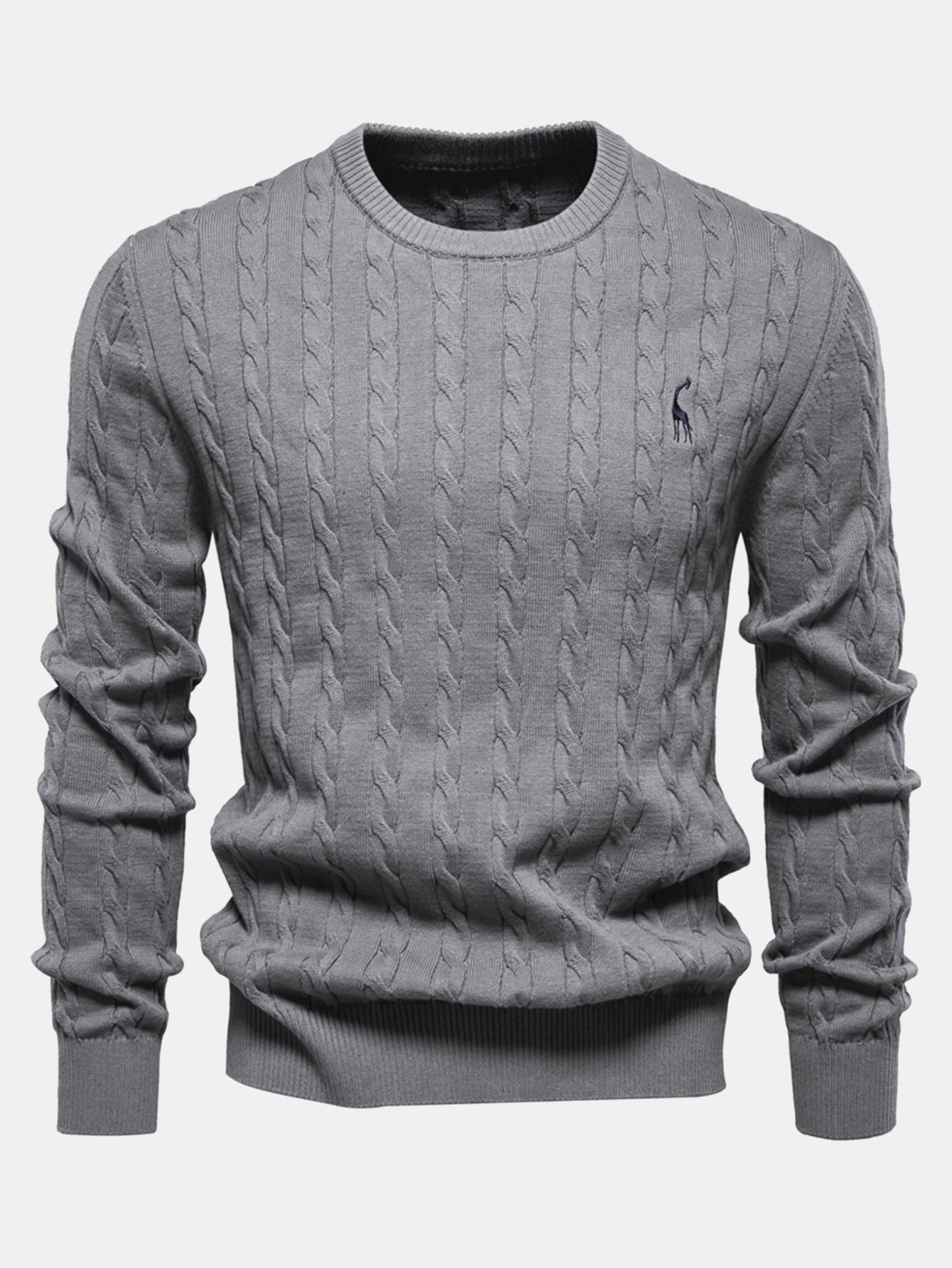 Ashford | Giraffe Embroidery Twist Jacquard Sweater