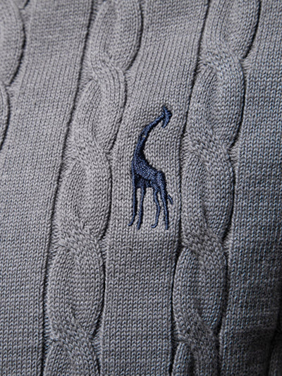 Ashford | Giraffe Embroidery Twist Jacquard Sweater