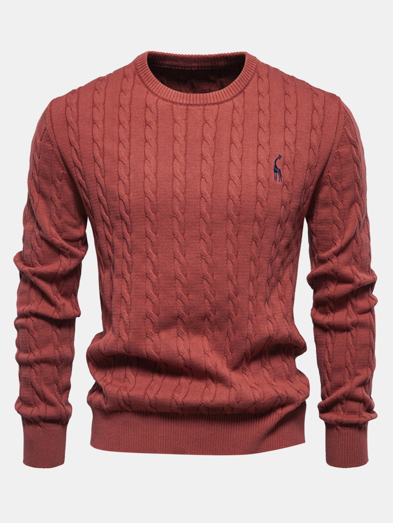 Ashford | Giraffe Embroidery Twist Jacquard Sweater