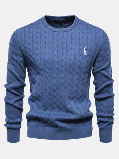 Ashford | Giraffe Embroidery Twist Jacquard Sweater