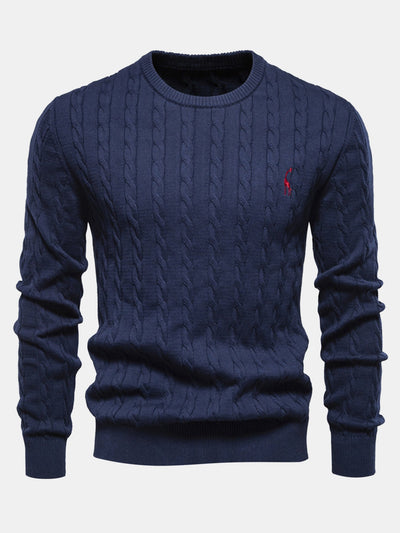 Ashford | Giraffe Embroidery Twist Jacquard Sweater