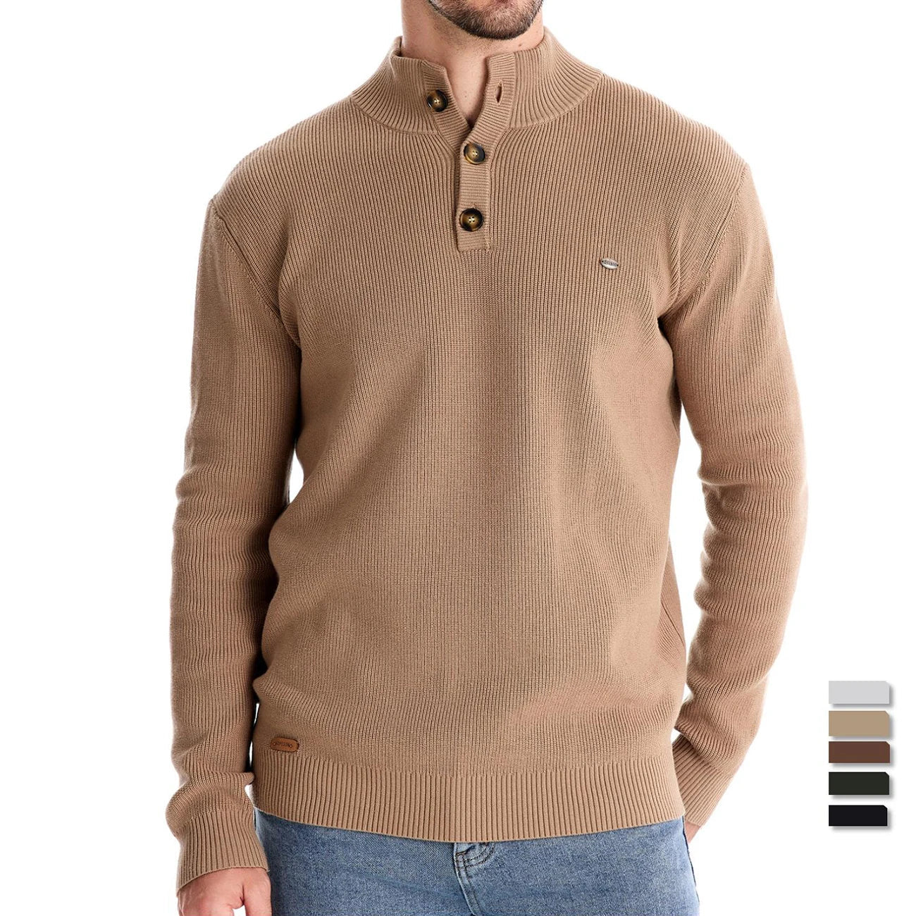 Ashford | Men's jumper with button placket